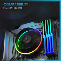 Vetroo Shadow CPU Cooler Low-Profile ARGB 90mm Fan PWM for LGA 115X / 12... - £15.72 GBP
