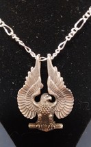 1 &quot; Vintage Eagle Pendant on a 21 &quot; .925 Necklace - £12.47 GBP
