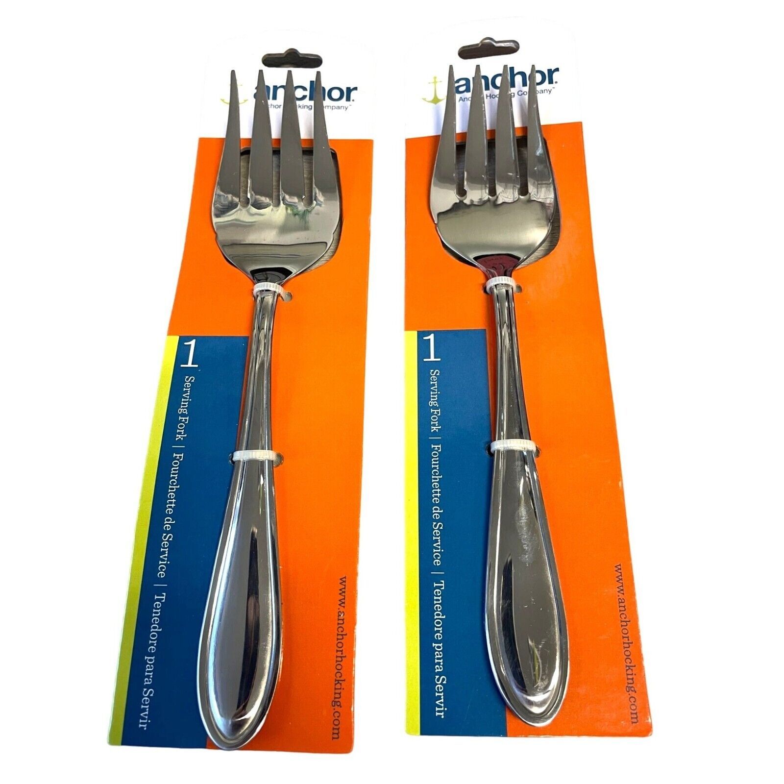 Primary image for Stainless Steel Serving Forks Set of Two Large Buffett Style Silverware