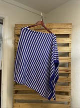 Lilly Pulitzer Harp Wrap Poncho  True Navy Getaway Stripe One Size BBL JD - $14.84