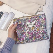 Korea  Makeup Brushes Organizer Bag Cotton Fabric Women&#39;s Cosmetic Cases Girls S - £48.19 GBP