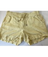 Tommy Bahama Linen Shorts Womens 6 Yellow Casual Mid Rise Pull On Elasti... - $282.06 MXN