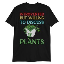 PersonalizedBee Introverted but Willing to Discuss Plants T Shirt Funny ... - £15.60 GBP+