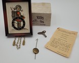Vintage West Germany Hummel Miniature &#39;&#39;School Girl&#39;&#39; Hanging Wind Up Wa... - $39.55