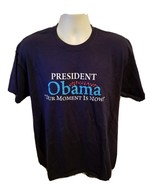 President Obama Our Moment is Now Adult Blue XL TShirt - £12.96 GBP