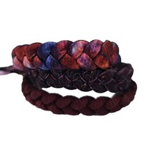 Rastaclat Shoelace Bracelet Lot Of 3 Maroon Pink Glitter Blue - £23.71 GBP