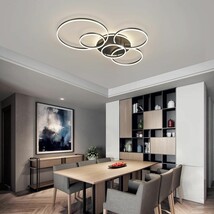 RUIBOOXIN Modern LED Ceiling Light 106W Dimmable 6 Rings Circle Black Re... - $95.00 RUIBOOXIN Modern LED Ceiling Light 106W Dimmable 6 Rings Circle Black Re... - $95.00