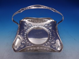 Woodside Sterling Silver Petit Four Basket with swing handle Pierced 9&quot;  (#7317) - £708.26 GBP