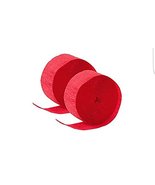 4 Rolls Red Crepe Paper Streamers 290 ft Total-Made in USA - £7.00 GBP