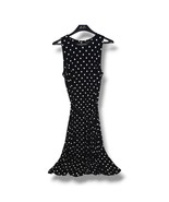 Lauren Ralph Lauren Women&#39;s Black White Polka Dot Sleeveless Dress Size 8 - $29.95