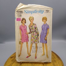 Vintage Sewing PATTERN Simplicity 7729, Misses 1968 Step-In Dress and Coat-Dress - £7.97 GBP