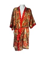 Sante Intimates Cheetah Animal Print Floral Plumeria Kimono Robe Plus Si... - $24.74