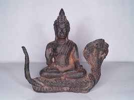 Antique Khmer style Bronze Buddha on a Naga - £464.23 GBP