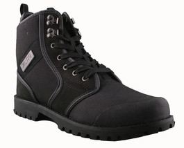 LRG Sycamore Black Leather Nylon Combat Hiking Boots 8 US - $103.07