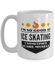 Funny Coffee Mug for Ice Skating Sports Fans - 15 oz Tea Cup For Friends  - £11.81 GBP