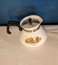 VTG MCM Corning Ware Tea Pot w Lid - 6 Cup P104 Spice Of Life Made In USA  EUC ! - £19.32 GBP