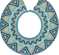 Colombian Beaded Necklace, Medicine necklace, Statement necklace,Rainbow... - $119.56