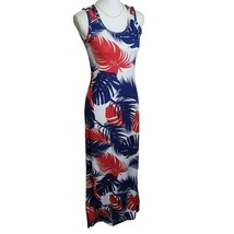Lularoe Maxi Dress Long Patriotic Palm Leaves Summer Sleeveless Womens XS - $17.60