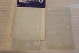 HO Scale Letraset, Railroad Model Heralds K52/4/2 Dry Transfer Decals - $14.00