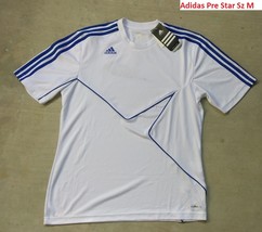 New Adidas All Sports PRE STAR White Blue Design Sz M - $25.00