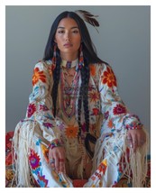 Gorgeous Young Native American Lady Fancy Clothing 8X10 Fantasy Photo - $8.49