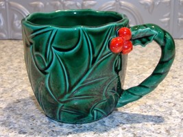 Vintage Lefton Holly Christmas Eggnog Mug w/ Label #1366  - $8.99