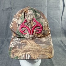 Realtree Camouflage Hat Womans Snapback Trucker Cap Pink Logo - SUPER CUTE - $9.99