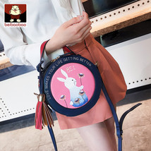 Cartoon Bag 2022 Spring And Summer Cute All-Match Small Round Bag One Shoulder C - £50.33 GBP