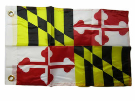 12x18 Maryland State MD 100% Polyester Motorcycle Boat Flag Grommets 100D - £13.50 GBP