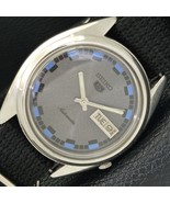 VINTAGE SEIKO 5 AUTOMATIC 7009A JAPAN MENS GREY COLOR DIAL WATCH a500093-1 - $41.99