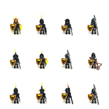 12 Assortment of Dark Skeleton Knights with Bull Shield Collectible Minifigures - £17.49 GBP