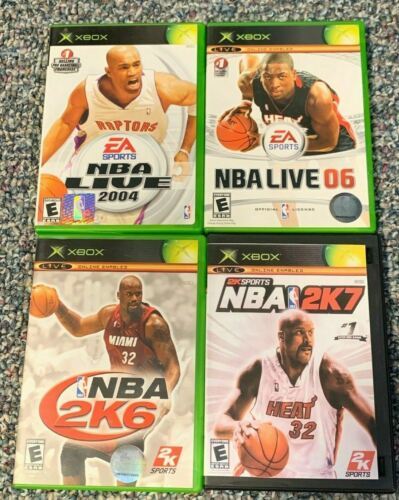 Lot of 4 NBA Live 2K XBOX Video Games 2004 2006 2K6 2K7 EA - $7.66