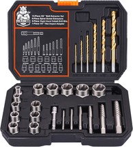 Rexbeti 26-Piece Bolt Extractor Screw Extractor Set And Cobalt Drill Bit... - £37.66 GBP