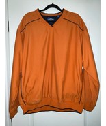 CALLAWAY Sport Golf Size L Windbreaker Pullover V-Neck Lined  Jacket Orange - $414.12 MXN