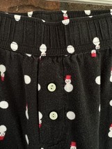 Victoria&#39;s Secret Sleep Pants Medium Long Snowman Soft Flannel Elastic Waist Poc - £5.31 GBP