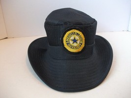 American Legion Auxiliary Vented Fedora Damaged Medium Blue Hat Cap Made USA - £11.93 GBP