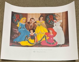 Walt Disney Cruise Line Theater Princesses Print Once upon a Holiday Sno... - £74.03 GBP