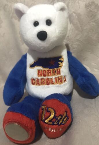 Limited Treasures State Quarters Coin Teddy Bear North Carolina #12 - $9.00