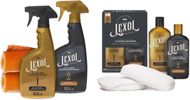 Leather Cleaner and Conditioner Kit with Applicators for Car, Furniture, Shoes a - £42.53 GBP