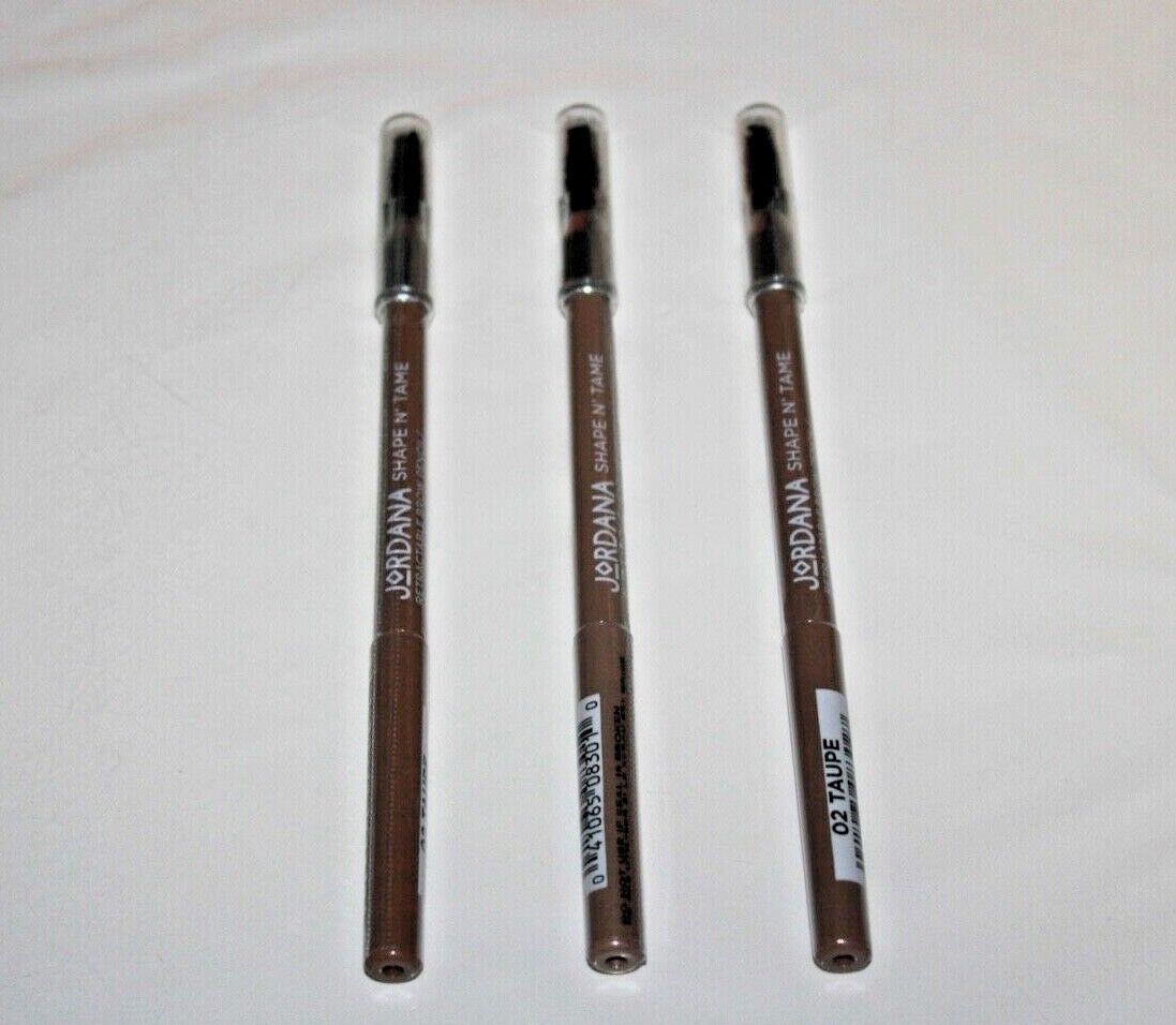Jordana Shape N' Tame Retractable Brow Pencil #02 Taupe Lot Of 3 Sealed  - $15.19