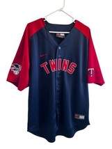 Vtg Nike MN Twins Authentic MLB Baseball Jersey XL Blank Stitched Blue R... - $85.50