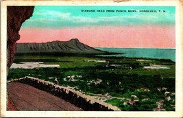 Diamond Head from Punch Bowl Honolulu Hawaii TH Island Curio WB Postcard D10 - £5.68 GBP