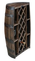 Whiskey Barrel Wine Bottle Rack - £915.78 GBP