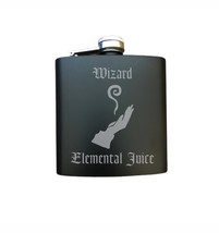 D&amp;D Engraved Steel Flask - Wizard Elemental Juice - Dungeons Dragons, Ne... - $14.99