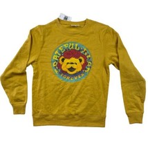 Grateful Dead Forever Mustard Yellow Graphic Sweatshirt Band Concert Siz... - £15.48 GBP