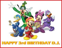 Mickey Mouse and the Roadster Racers Edible Cake Topper Decoration - £10.32 GBP