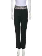 Adam Selman Silver Studded Heart Detail Waistband Wool Blend Pants size 8 - £51.82 GBP