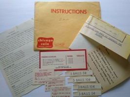 Chicago Coin Blondie 1956 Original Pinball Machine Game Schematic NOS Cards Lot - £51.33 GBP