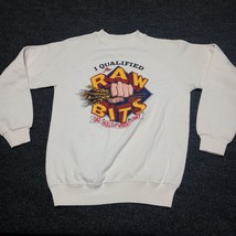 Vintage Raw Bits Oat Hulls Sweater Adult Small Hanes Crew Neck 50 / 50 USA - $17.05