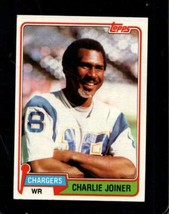 1981 Topps #496 Charlie Joiner Exmt Chargers Hof *INVAJ717 - £2.12 GBP